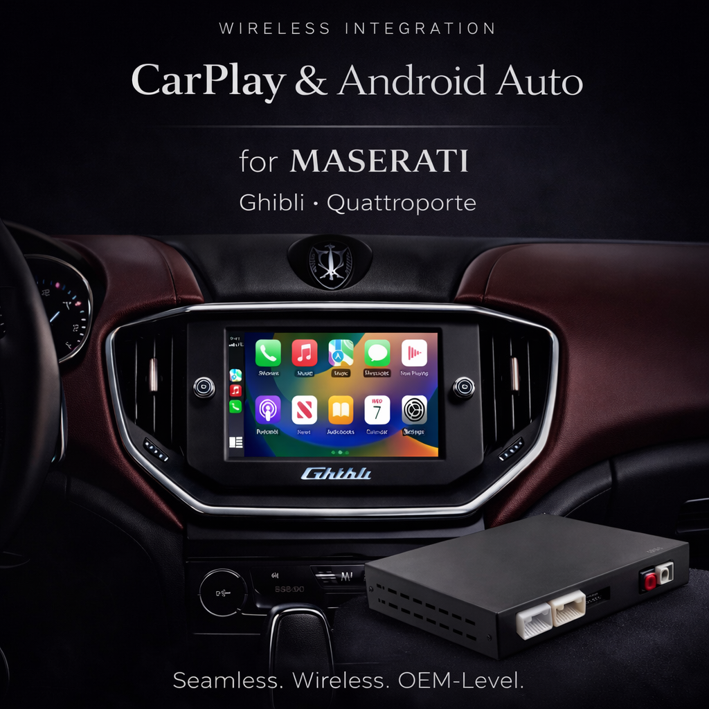 Wireless Apple CarPlay & Android Auto Retrofit Kit for Maserati Ghibli & Quattroporte