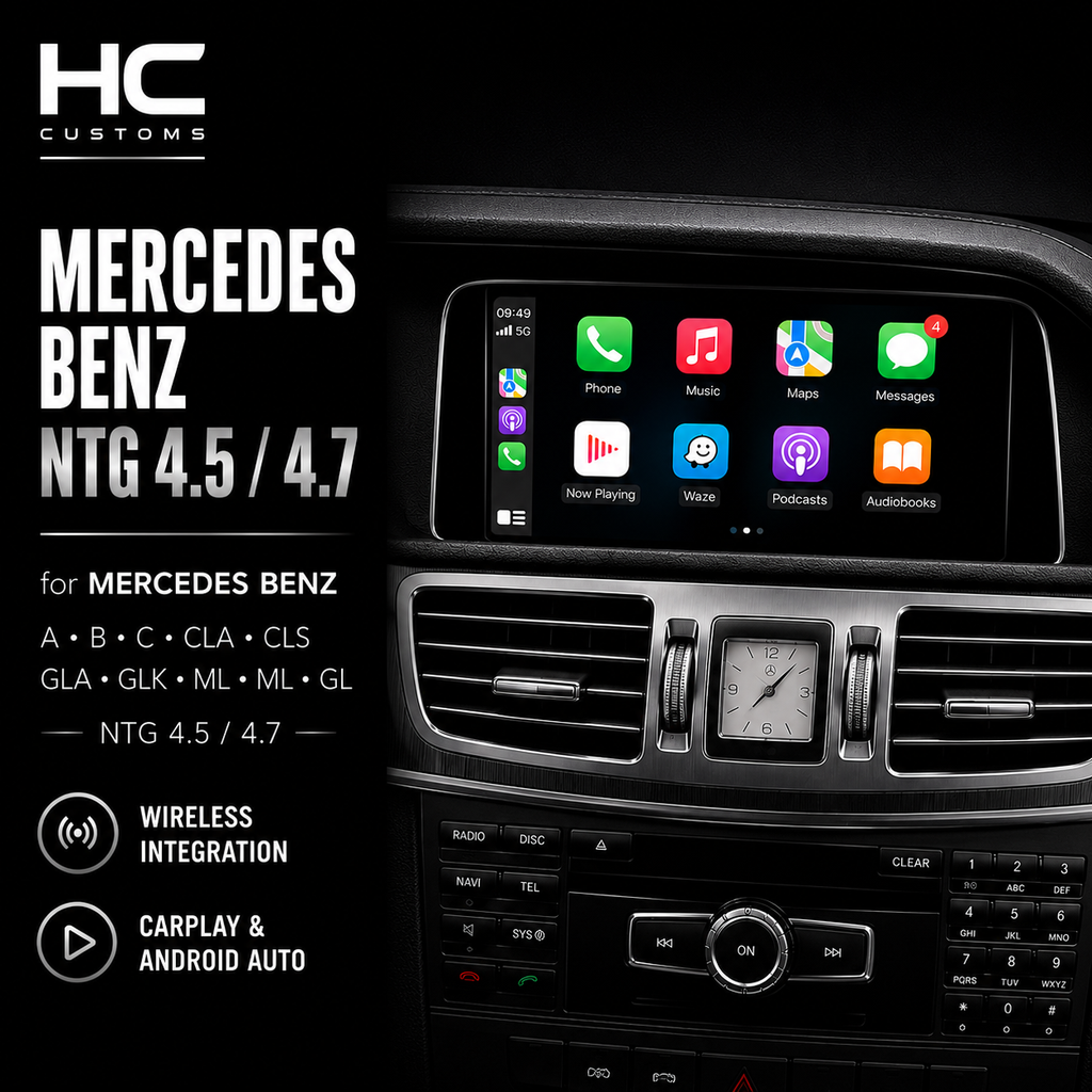 Wireless Apple CarPlay & Android Auto Module for Mercedes NTG4.5/4.7 (A, B, C, E, CLA, CLS, GLA & GLK)