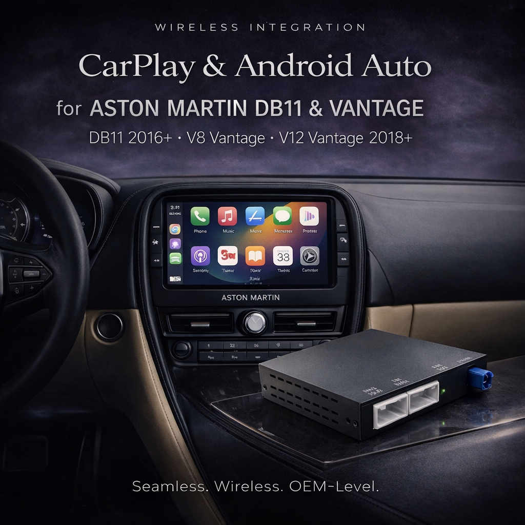 Wireless Apple CarPlay & Android Auto Module for Aston Martin DB11 & Vantage (2016–2023)