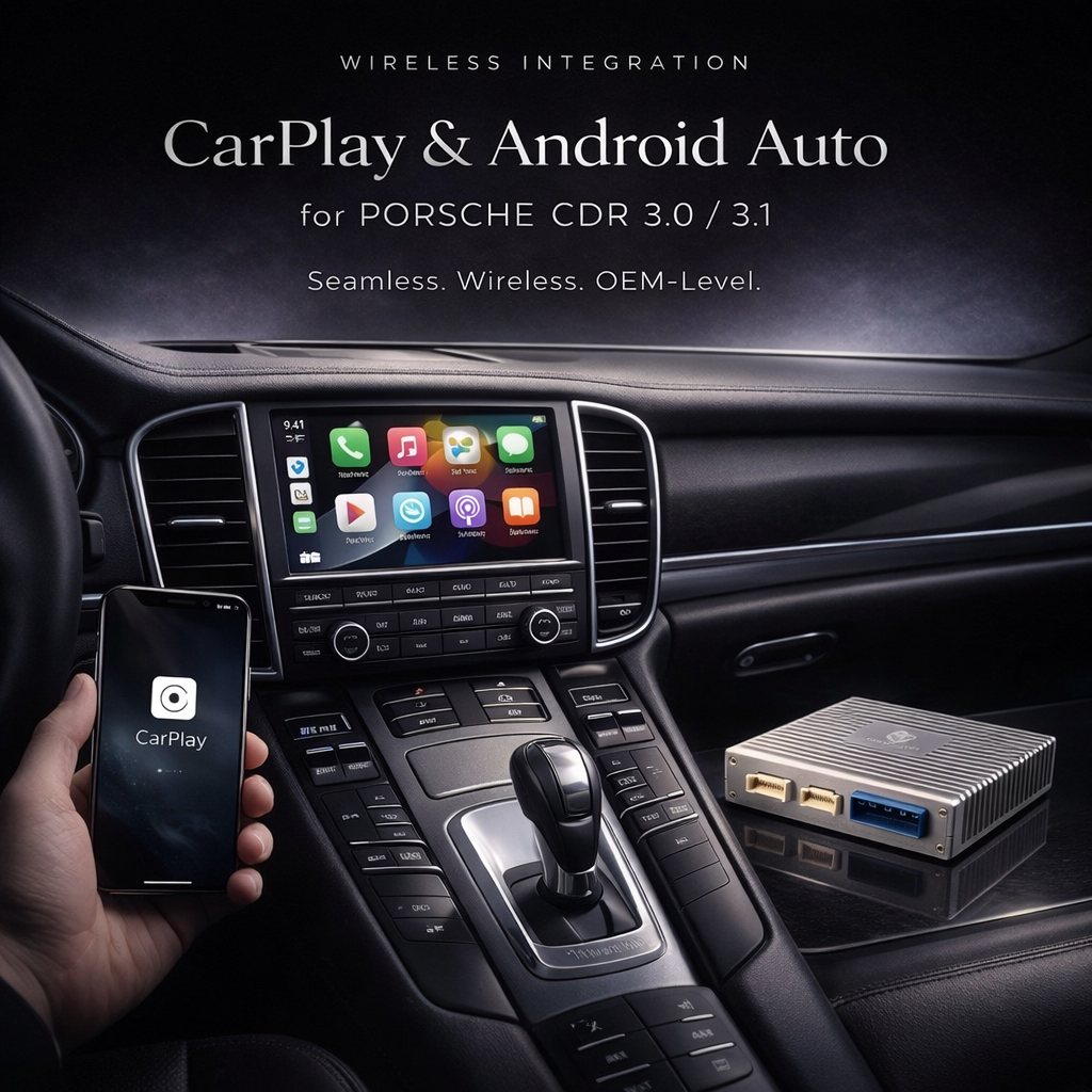 Wireless Apple CarPlay & Android Auto Module for Porsche CDR 3.0 & 3.1 (2012–2016)
