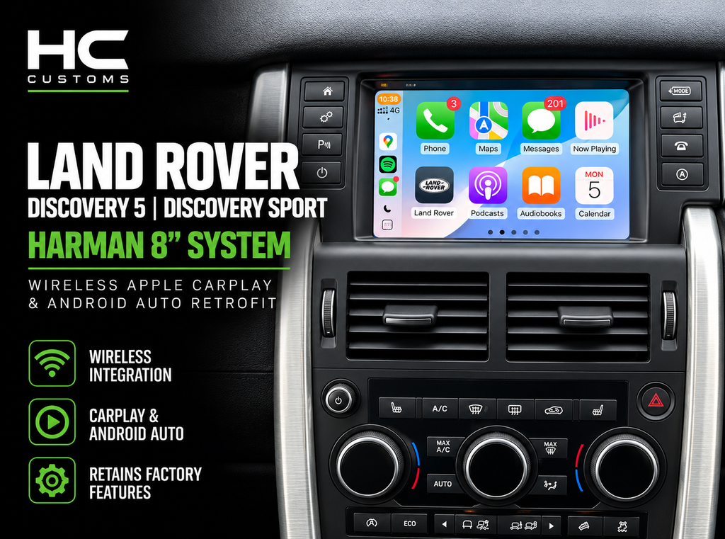 Land Rover Discovery 5 & Discovery Sport Wireless Apple CarPlay & Android Auto Retrofit – Harman 8”