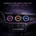 12-Color Ambient Air Vent Light Kit for Mercedes A-Class, CLA & GLA (W176, W117, W156)