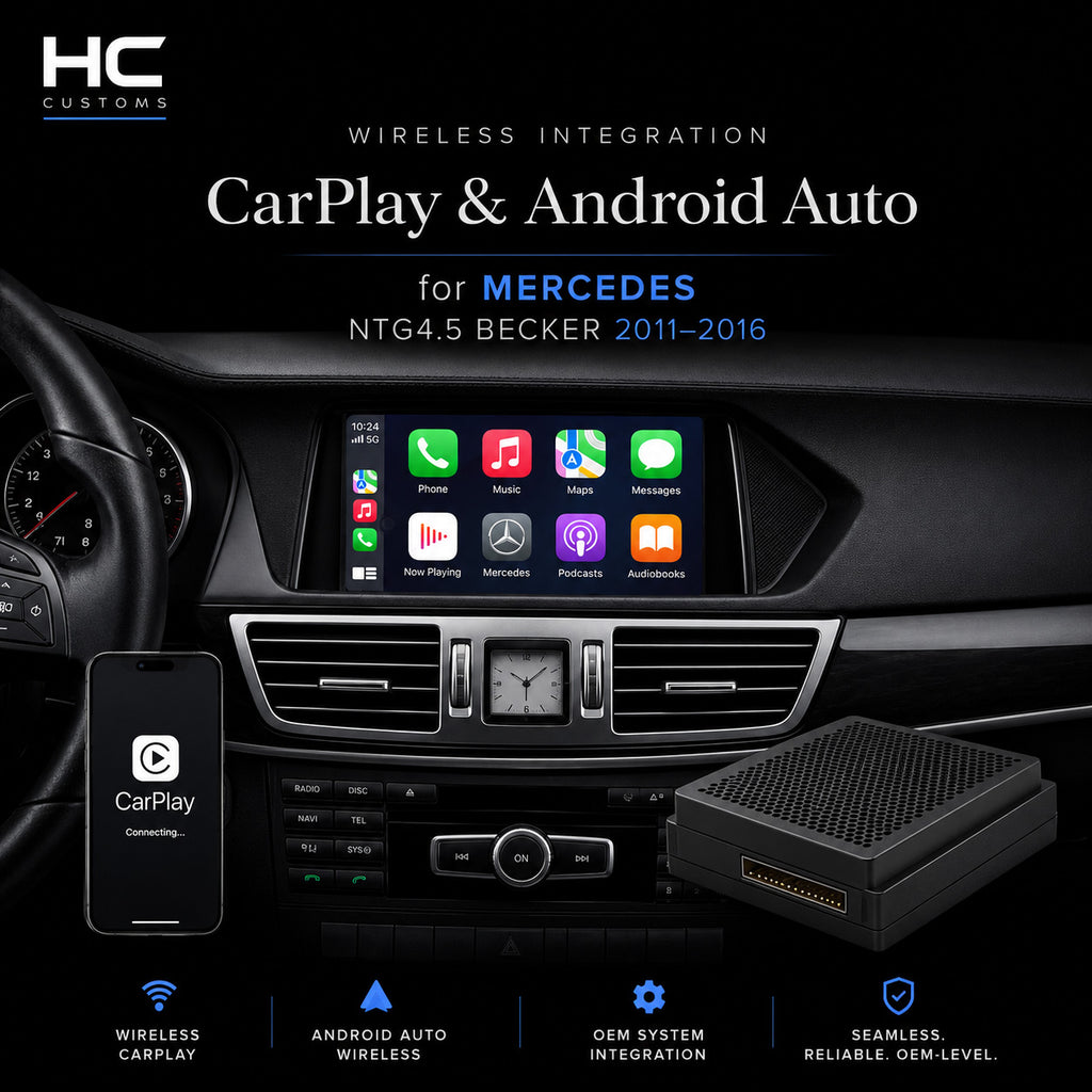 Wireless Apple CarPlay & Android Auto Module for Mercedes NTG4.5 (Becker System, 2011–2016)