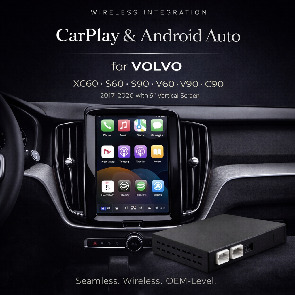 Wireless Apple CarPlay & Android Auto Module for Volvo XC60, S60, S90, V60, V90 & XC90 (2017–2020)