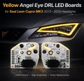Yellow Angel Eye DRL LED Boards for Seat Leon Cupra MK3 (2013–2015)