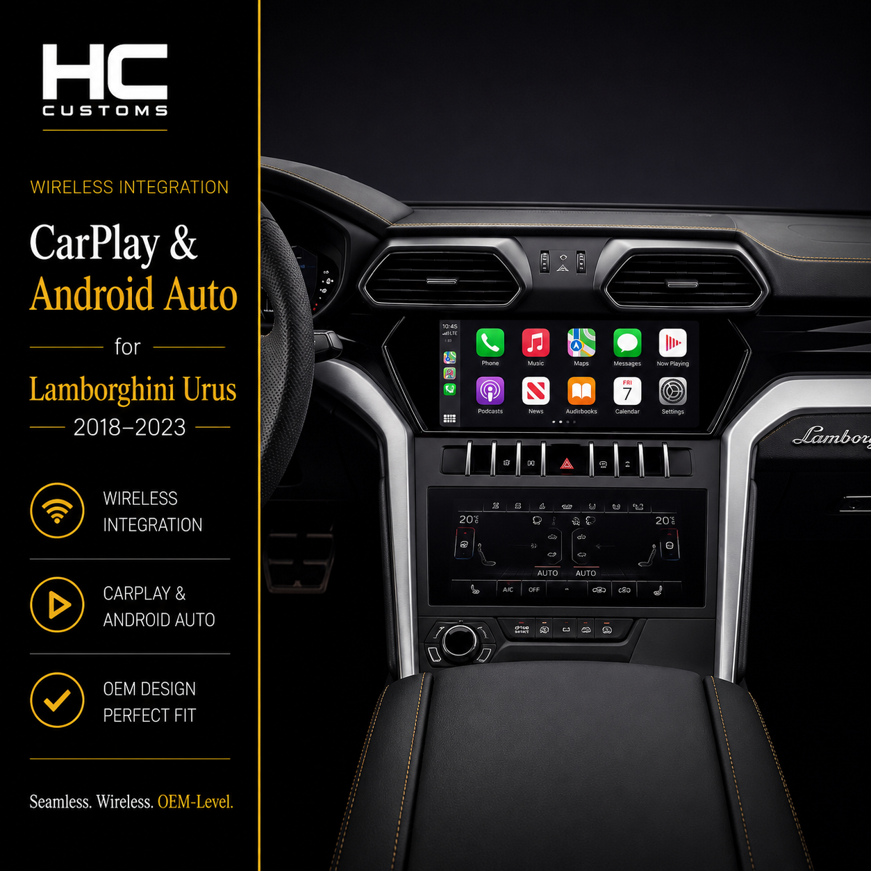 Lamborghini Urus CarPlay & Android Auto Module (MIB3, 2018–2023)