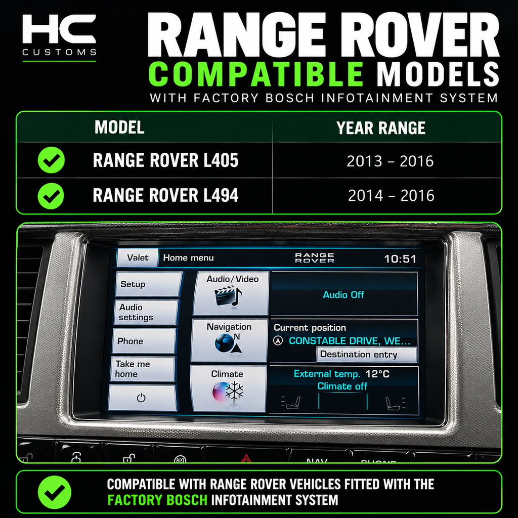 Range Rover L405 & L494 Wireless Apple CarPlay & Android Auto Retrofit Module – Bosch