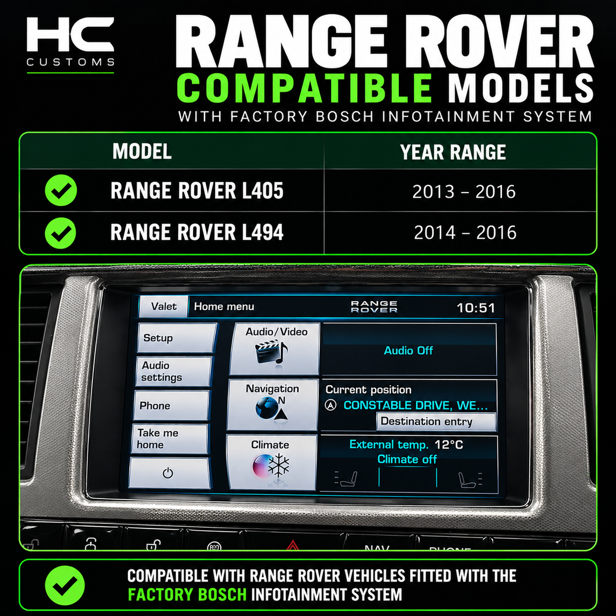 Range Rover L405 & L494 Wireless Apple CarPlay & Android Auto Retrofit Module – Bosch