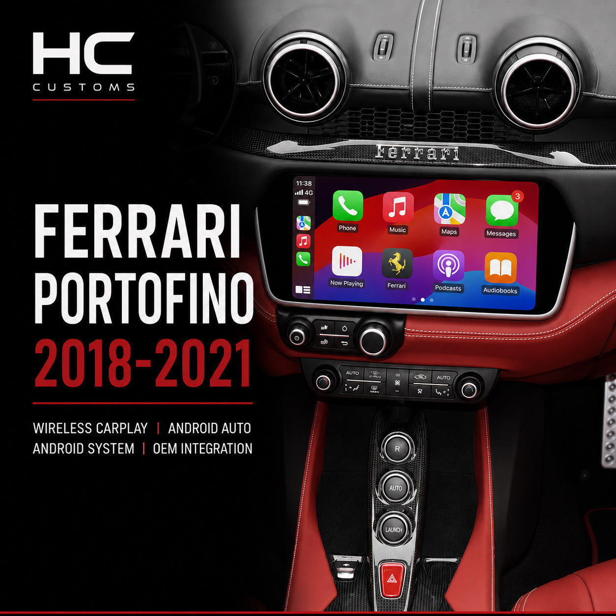 Wireless CarPlay Android Auto Module Kit For Ferrari Portofino 2018-2021 OEM