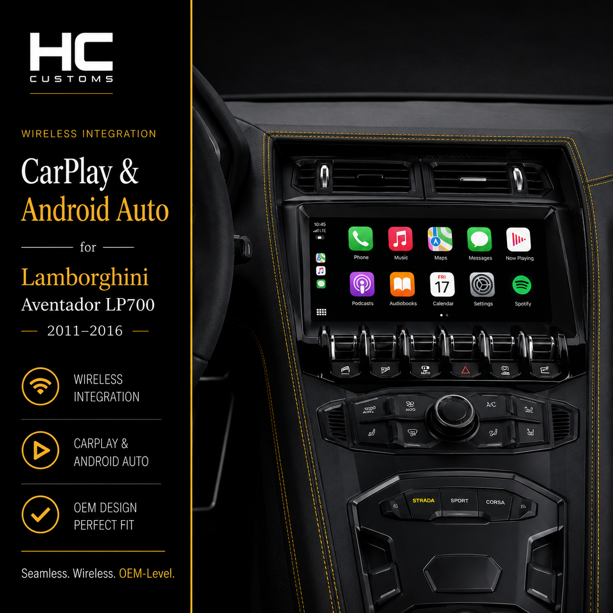 Lamborghini Aventador LP700 CarPlay & Android Auto Module (MMI, 2011–2016)