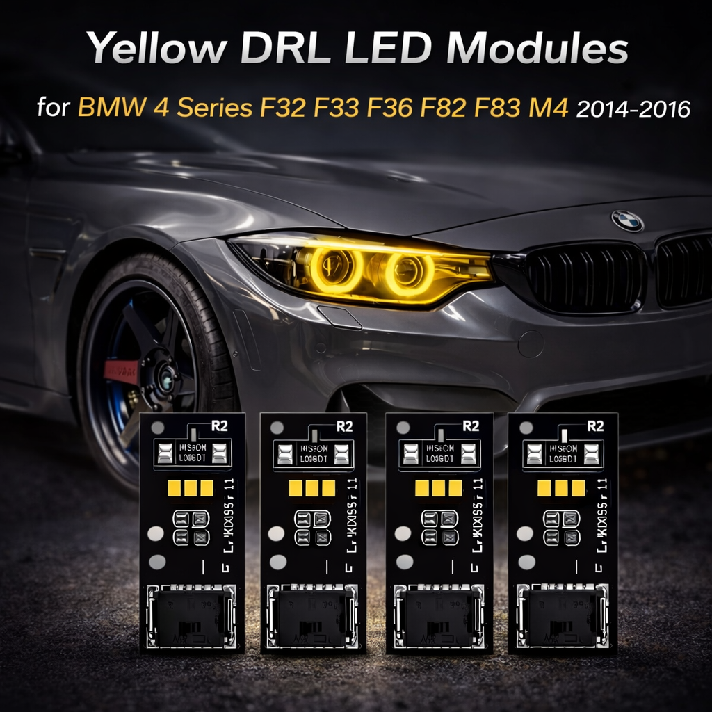 Yellow CSL DRL LED Modules for BMW 4 Series F32, F33, F36 & M4 (F82/F83, 2014–2016)