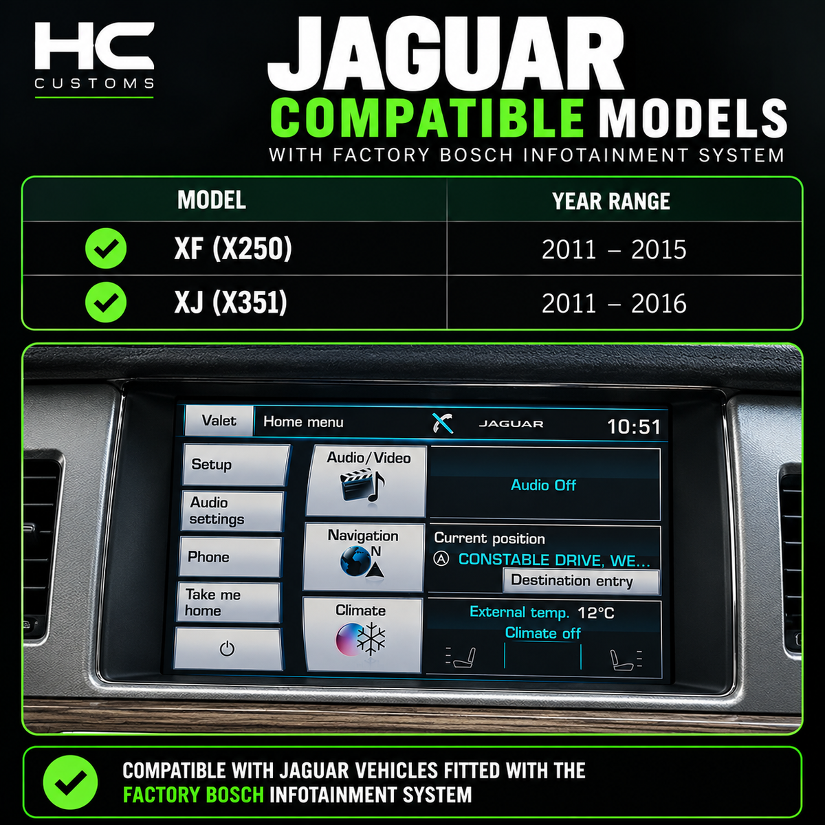 Jaguar XF, XJ & XK Wireless Apple CarPlay & Android Auto Retrofit Module – Bosch