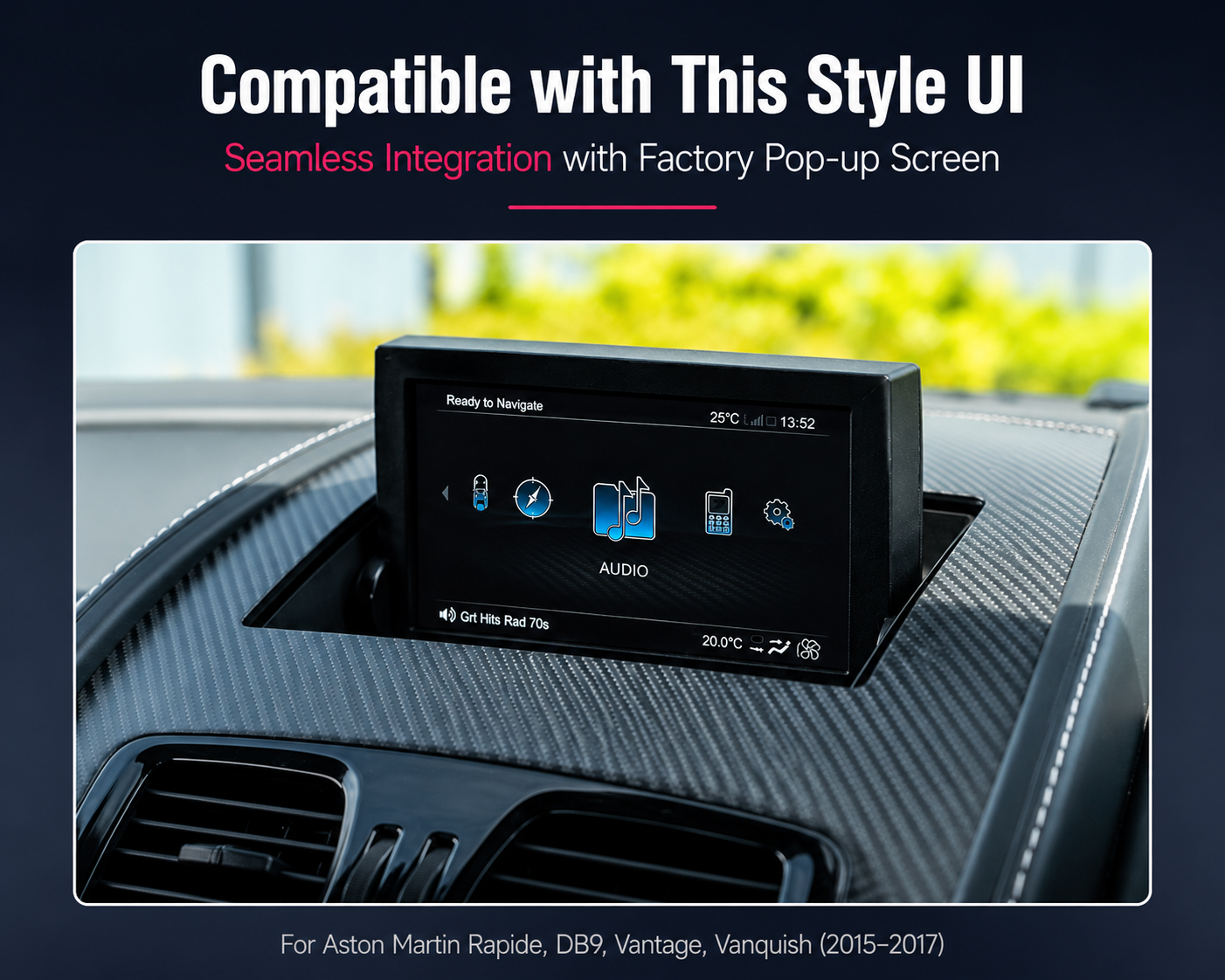 Aston Martin Rapide DB9 Vantage Vanquish CarPlay Android Auto Module 2015-2017