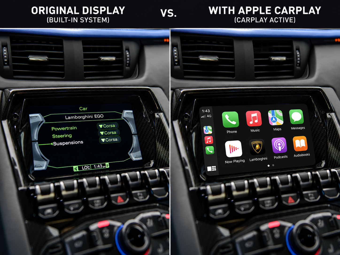 Lamborghini Aventador LP700 CarPlay & Android Auto Module (MMI, 2011–2016)