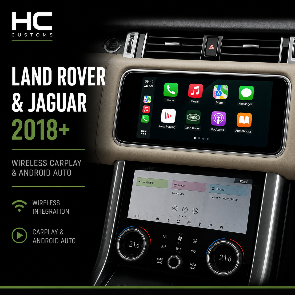 Wireless CarPlay Android Auto Land Rover Jaguar 2018+ InControl Touch Pro Module