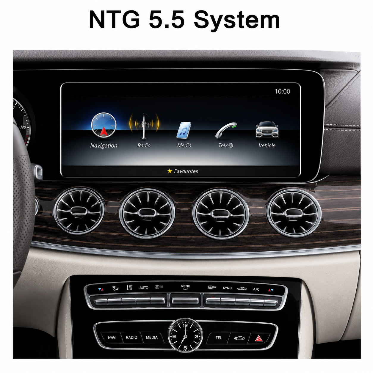 Wireless CarPlay Android Auto Module Mercedes W213 E-Class NTG 5.5 Command OEM