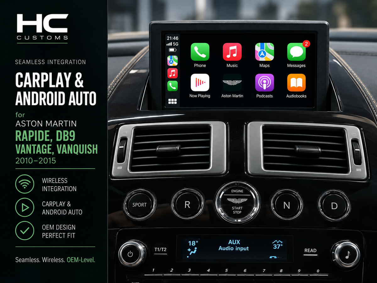 Aston Martin Rapide, DB9, Vantage & Vanquish Wireless Apple CarPlay & Android Auto Module (2010–2015)