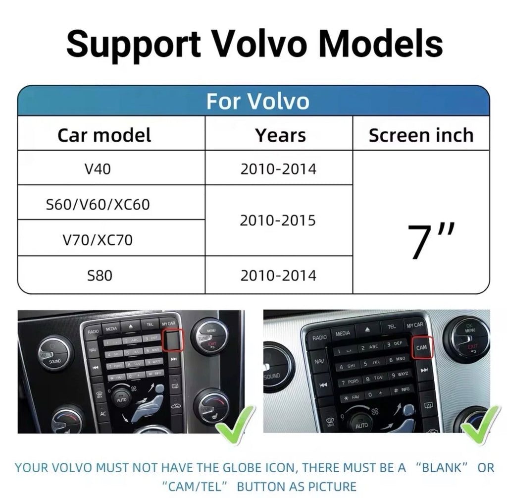 Wireless Apple CarPlay & Android Auto Module for Volvo XC60, S60, V40, V60 & XC90 (2010–2015)