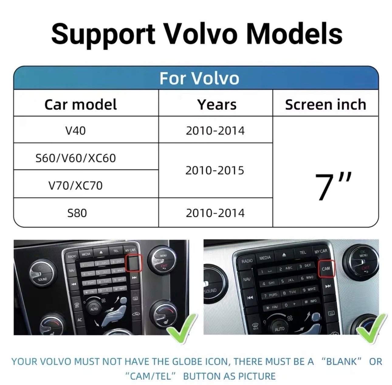 Wireless Apple CarPlay & Android Auto Module for Volvo XC60, S60, V40, V60 & XC90 (2010–2015)