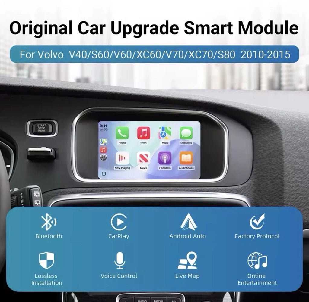 Wireless Apple CarPlay & Android Auto Module for Volvo XC60, S60, V40, V60 & XC90 (2010–2015)
