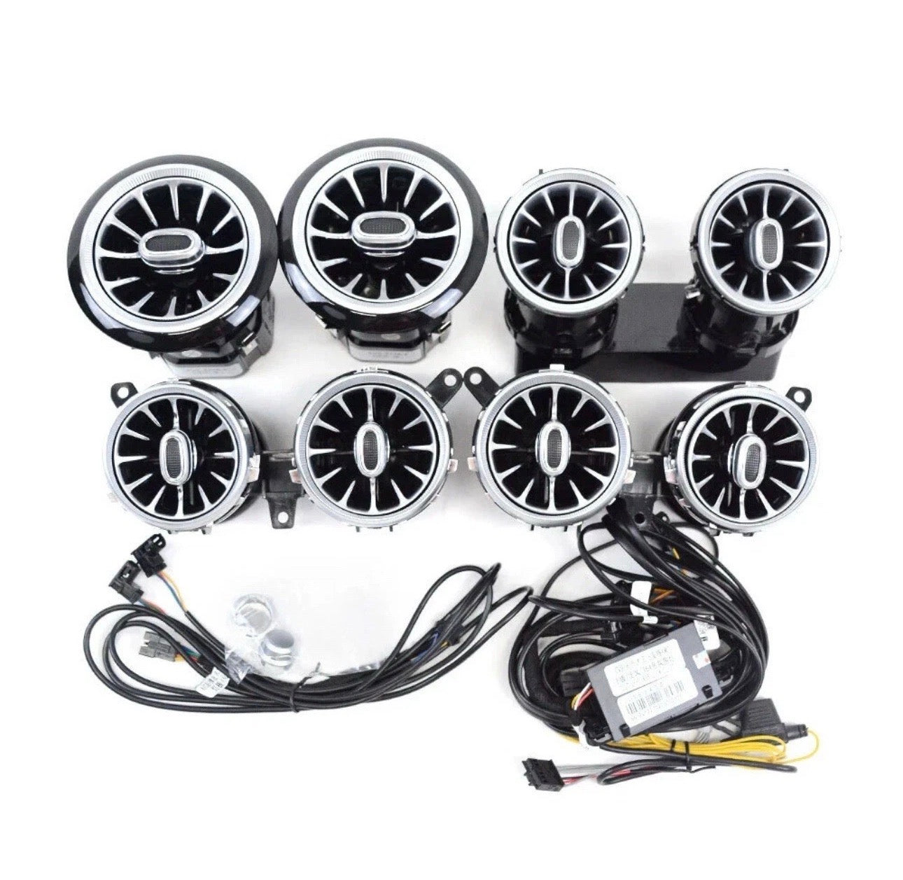 64-Color Ambient Air Vent Light Kit for Mercedes E-Class W213 (2016–2023, Front & Rear)