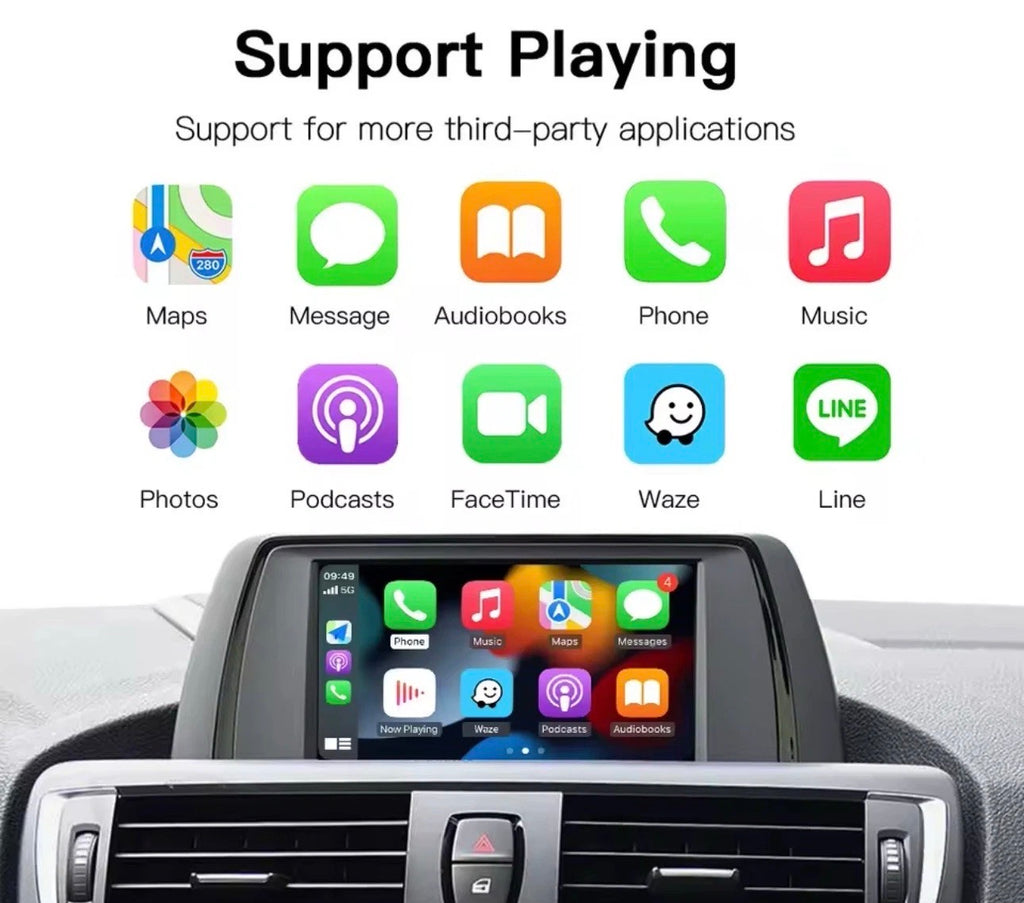 Wireless Apple CarPlay & Android Auto Module Kit for BMW CIC (1, 3, 5, 7 Series, X3 & X5, 2008–2013)