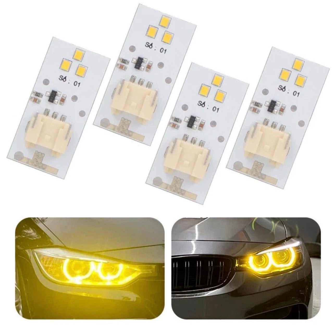 CSL Yellow DRL LED Boards for BMW F30 & F31 3 Series (Pre-LCI, 2012–2015)
