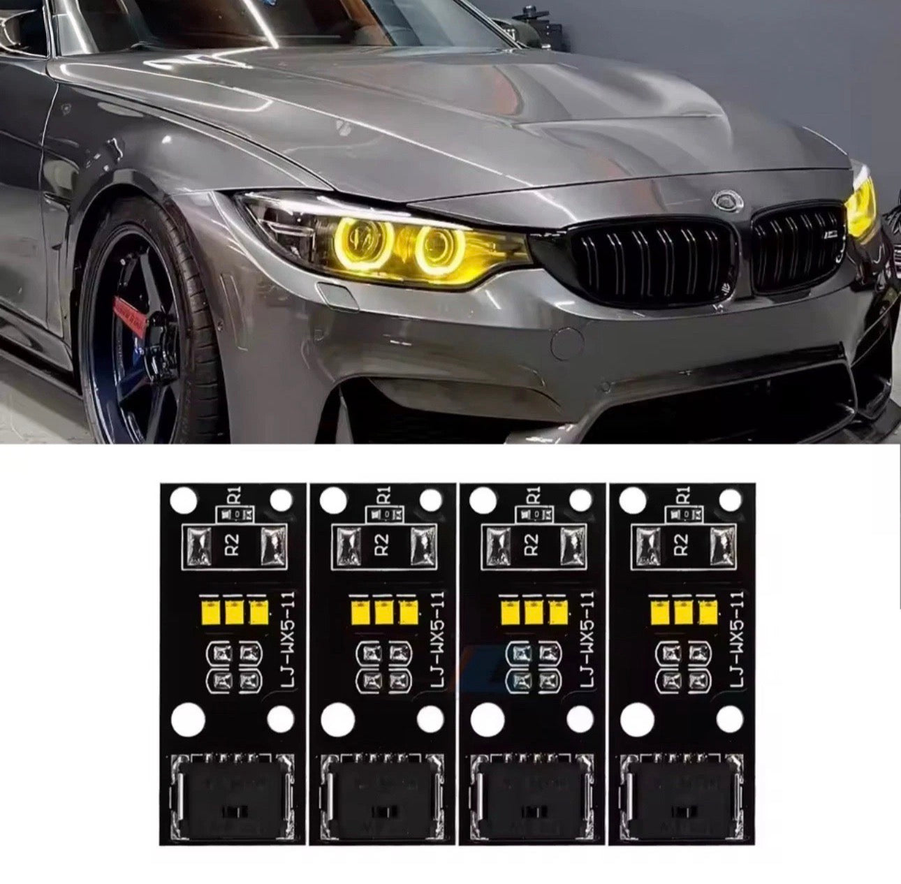Yellow CSL DRL LED Modules for BMW 4 Series F32, F33, F36 & M4 (F82/F83, 2014–2016)