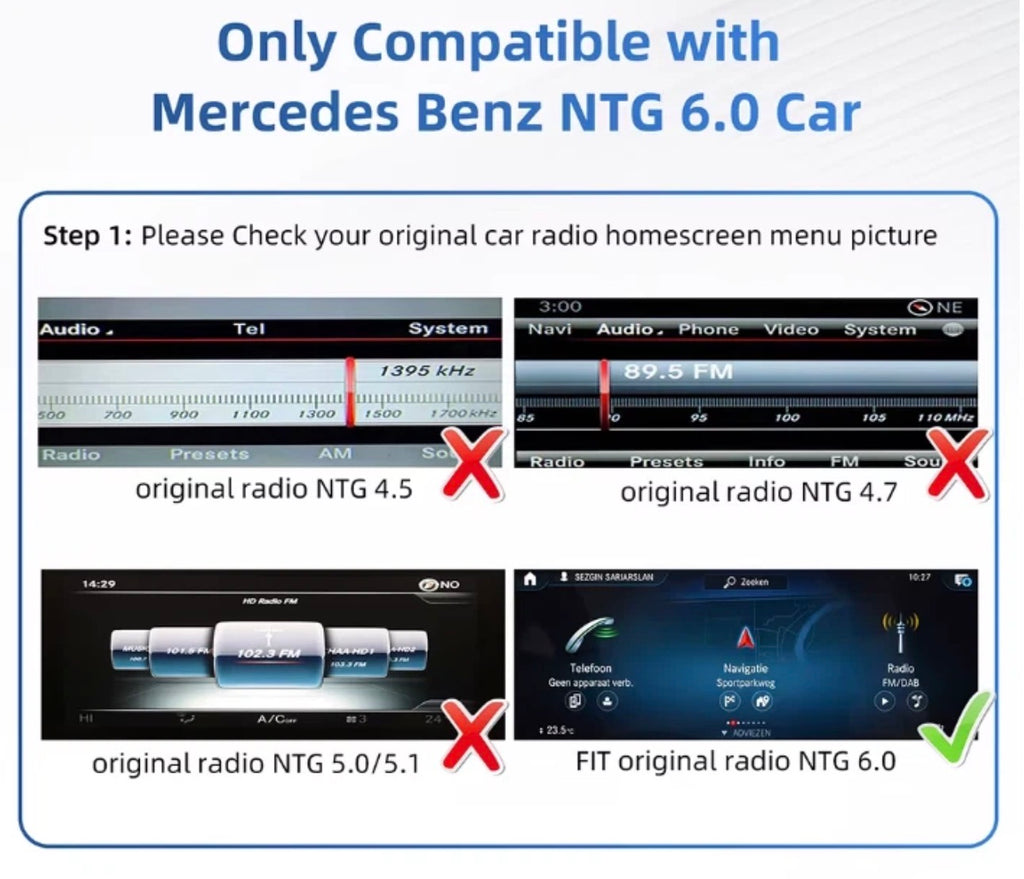 Wireless Apple CarPlay & Android Auto Retrofit Module for Mercedes-Benz MBUX (NTG 6.0)