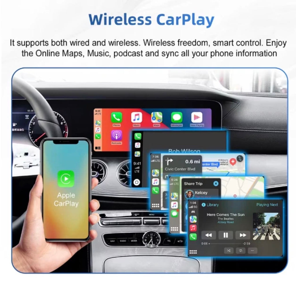 Wireless Apple CarPlay & Android Auto Retrofit Module for Mercedes-Benz MBUX (NTG 6.0)