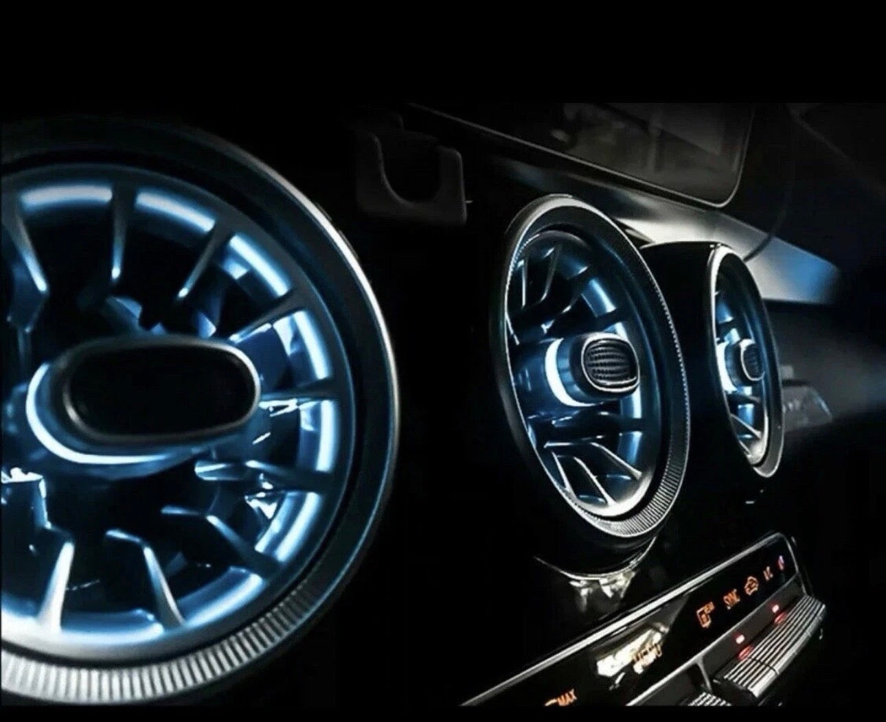12-Color Ambient Air Vent Light Kit for Mercedes A-Class, CLA & GLA (W176, W117, W156)