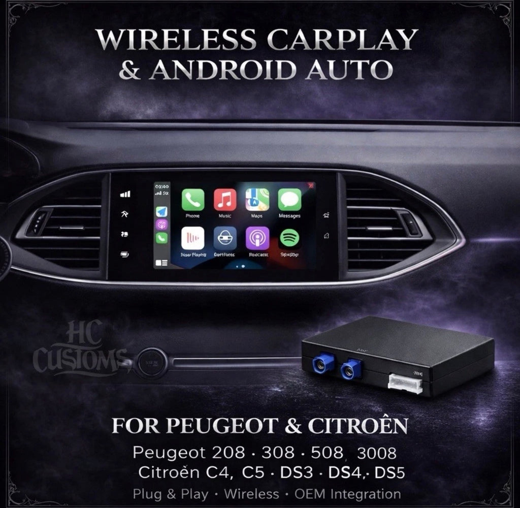 Wireless Apple CarPlay & Android Auto Module for Peugeot & Citroën (SMEG & MRN Systems)