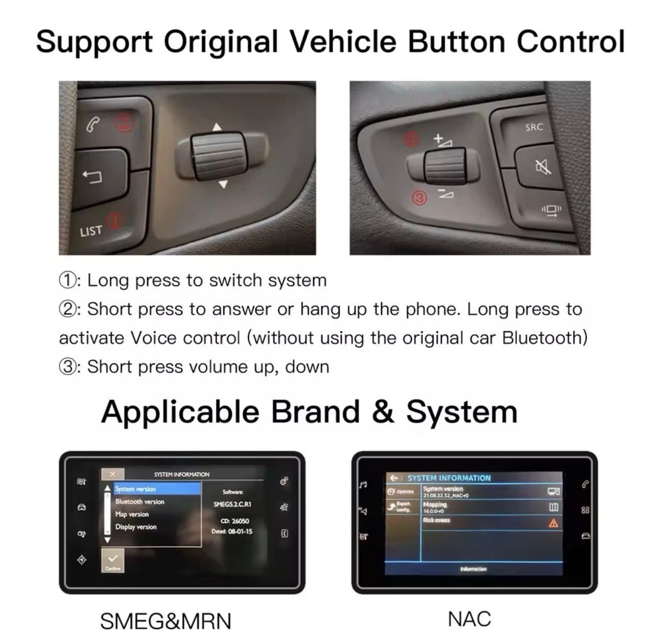 Wireless Apple CarPlay & Android Auto Module for Peugeot & Citroën (SMEG & MRN Systems)