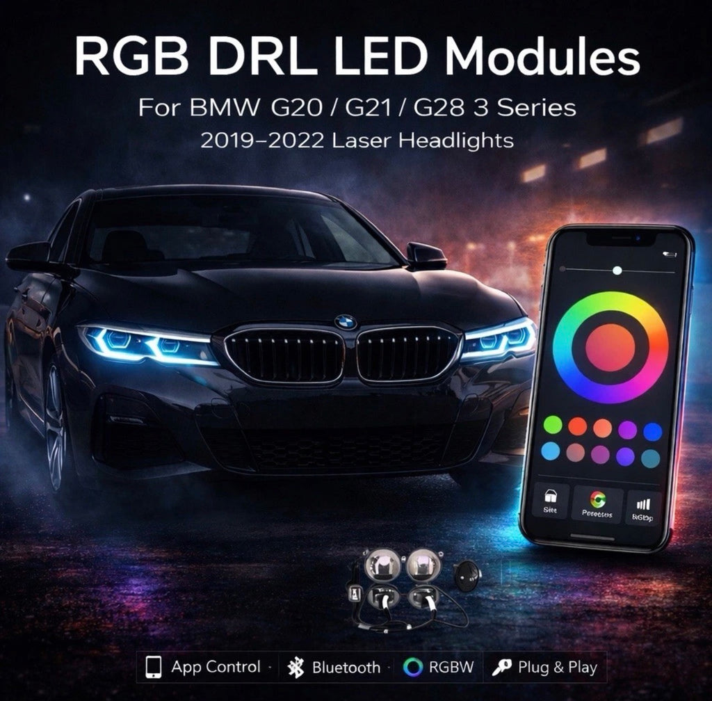 RGB DRL LED Modules for BMW G20, G21 & G28 3 Series (2019–2022, Laser Headlights)