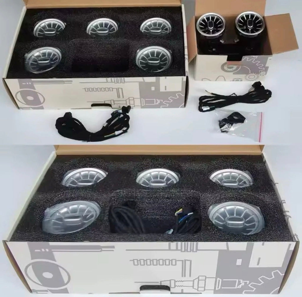 64-Color Ambient Air Vent LED Light Kit for Mercedes C-Class W205 & GLC X253 (2014–2020)