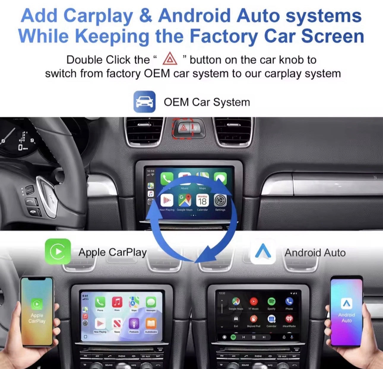 Wireless Apple CarPlay & Android Auto Module for Porsche CDR 3.0 & 3.1 (2012–2016)