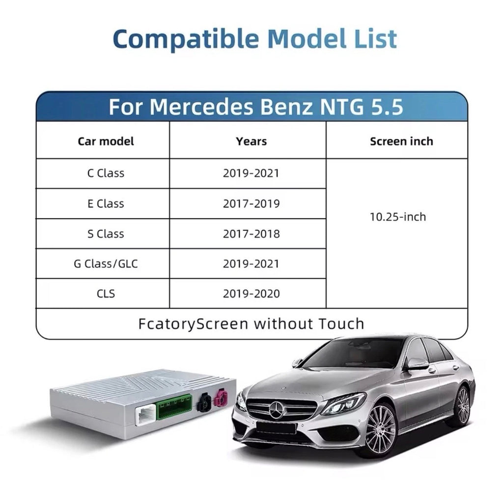 Wireless Apple CarPlay & Android Auto Module for Mercedes-Benz NTG 5.5 COMAND