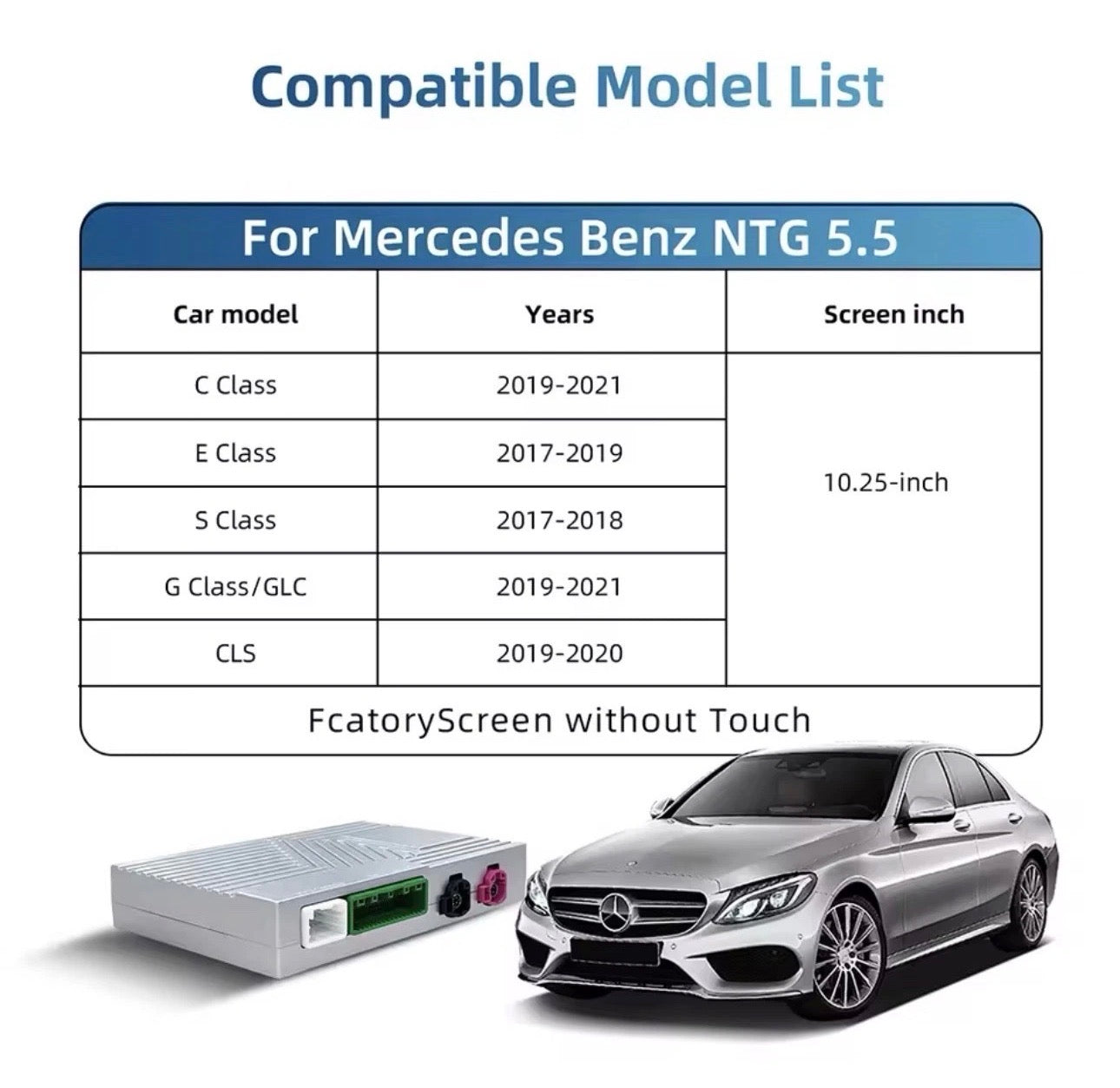 Wireless Apple CarPlay & Android Auto Module for Mercedes-Benz NTG 5.5 COMAND