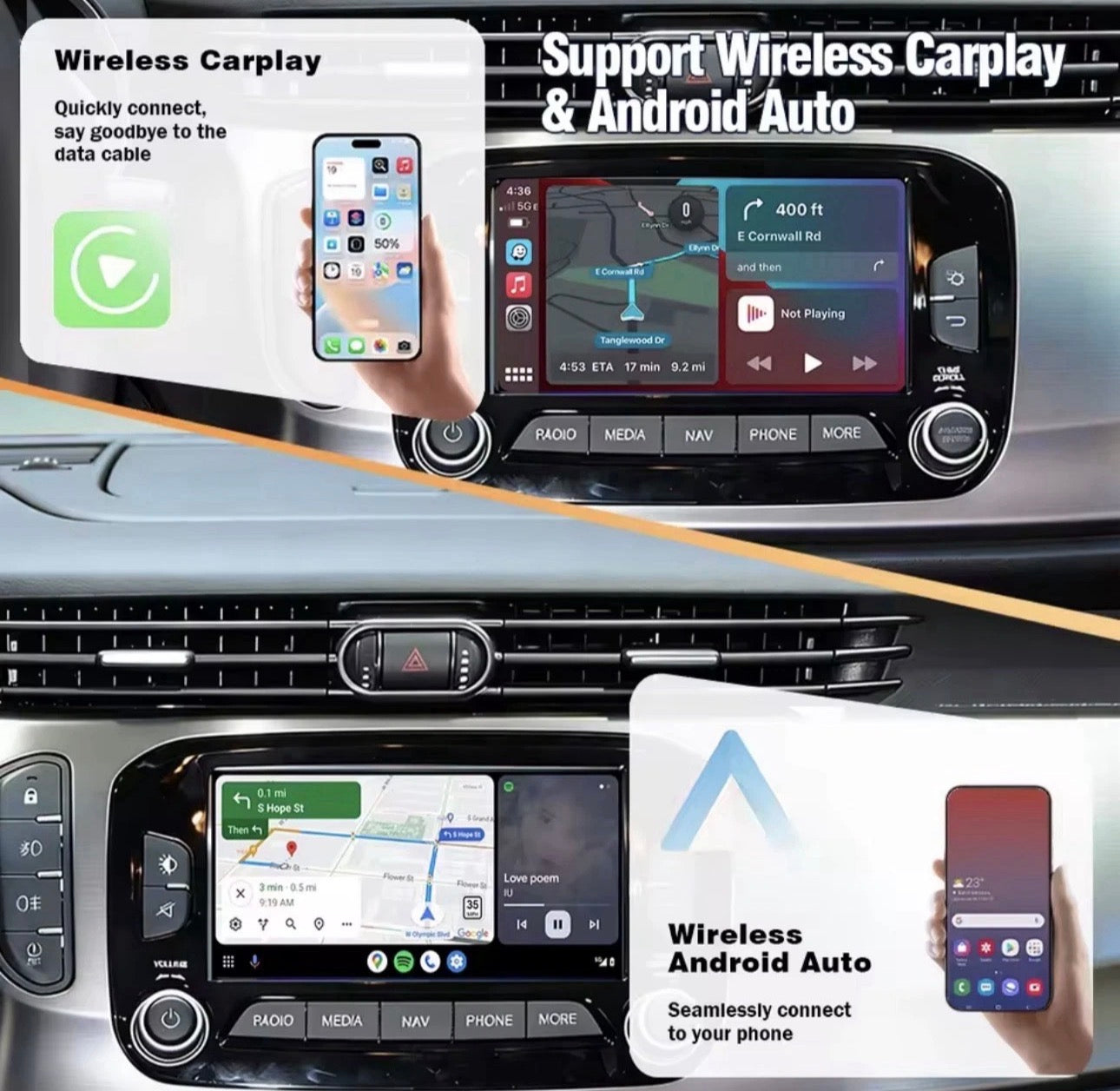 Wireless Apple CarPlay & Android Auto Module for Alfa Romeo Giulietta (7” Display, 2014–2019)