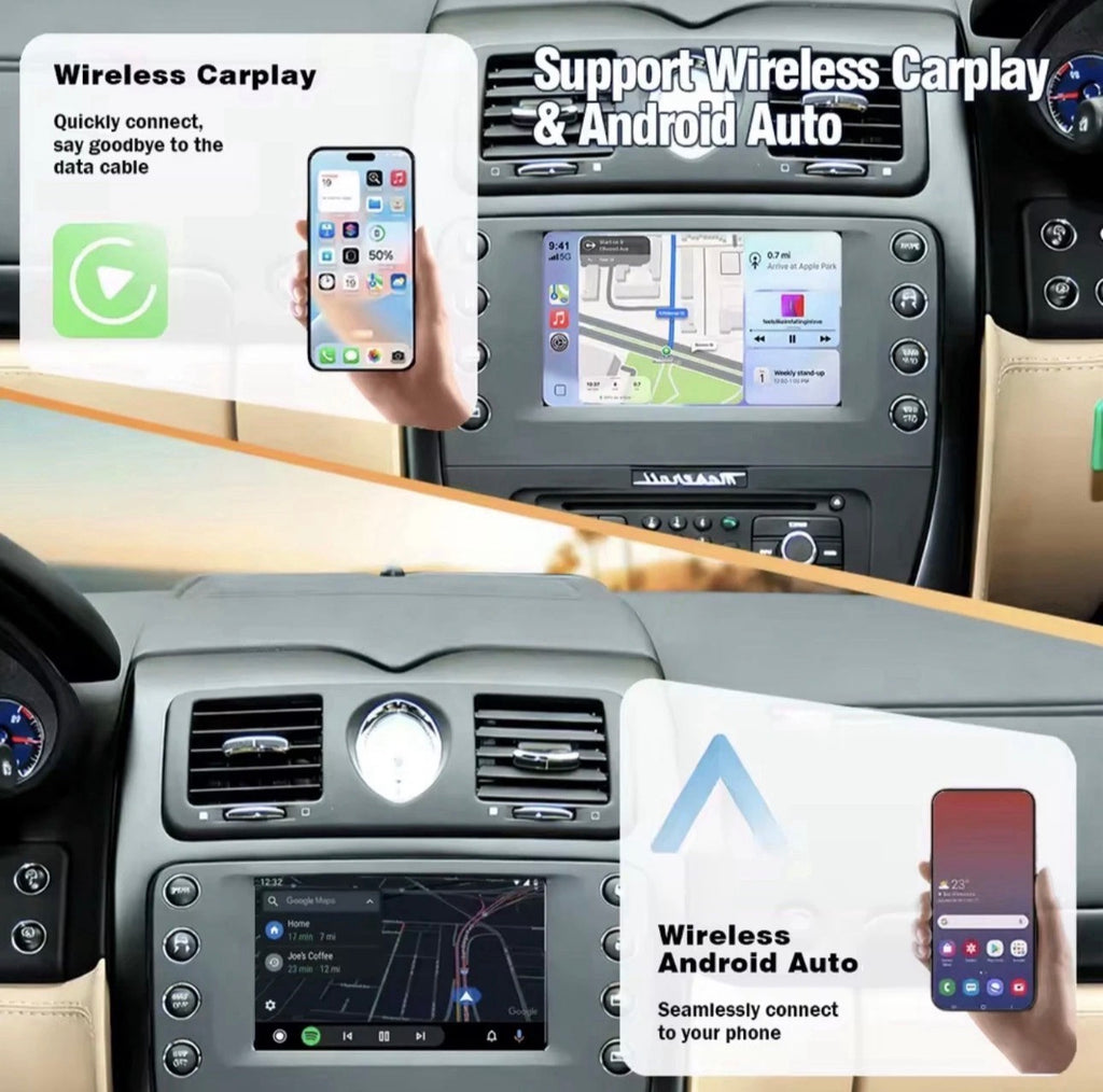Wireless Apple CarPlay & Android Auto Module for Maserati Quattroporte, GranTurismo & GranCabrio