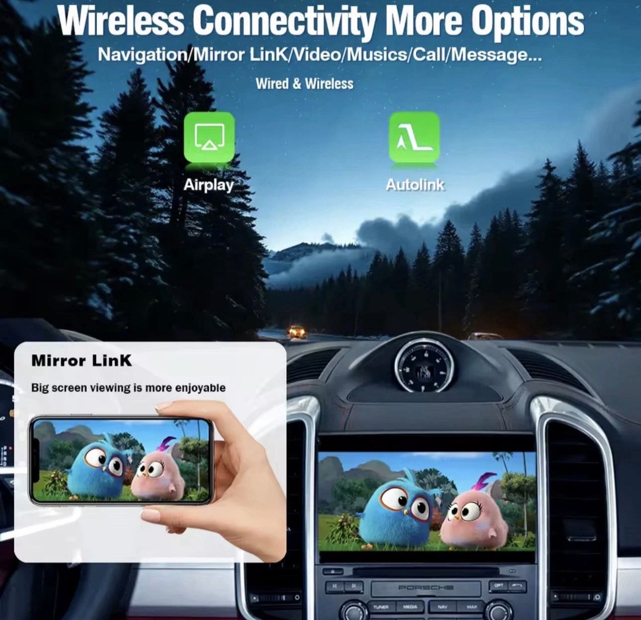 Wireless Apple CarPlay & Android Auto Module for Porsche PCM 3.0 (2008–2011)