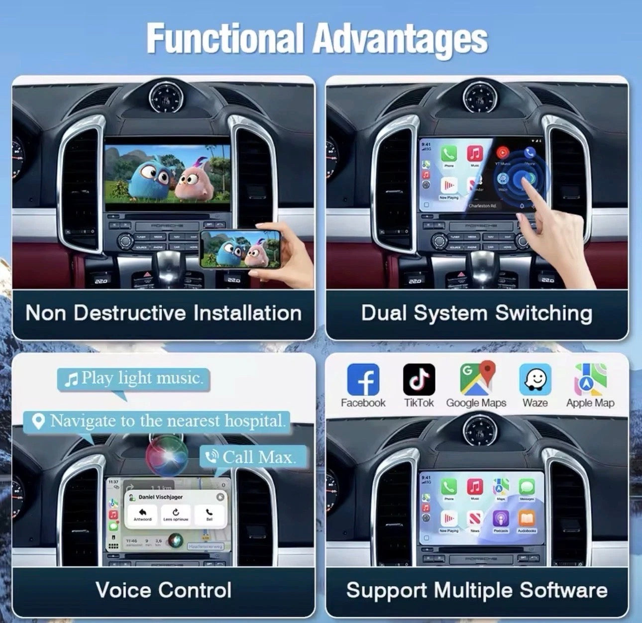 Wireless Apple CarPlay & Android Auto Module for Porsche PCM 3.0 (2008–2011)