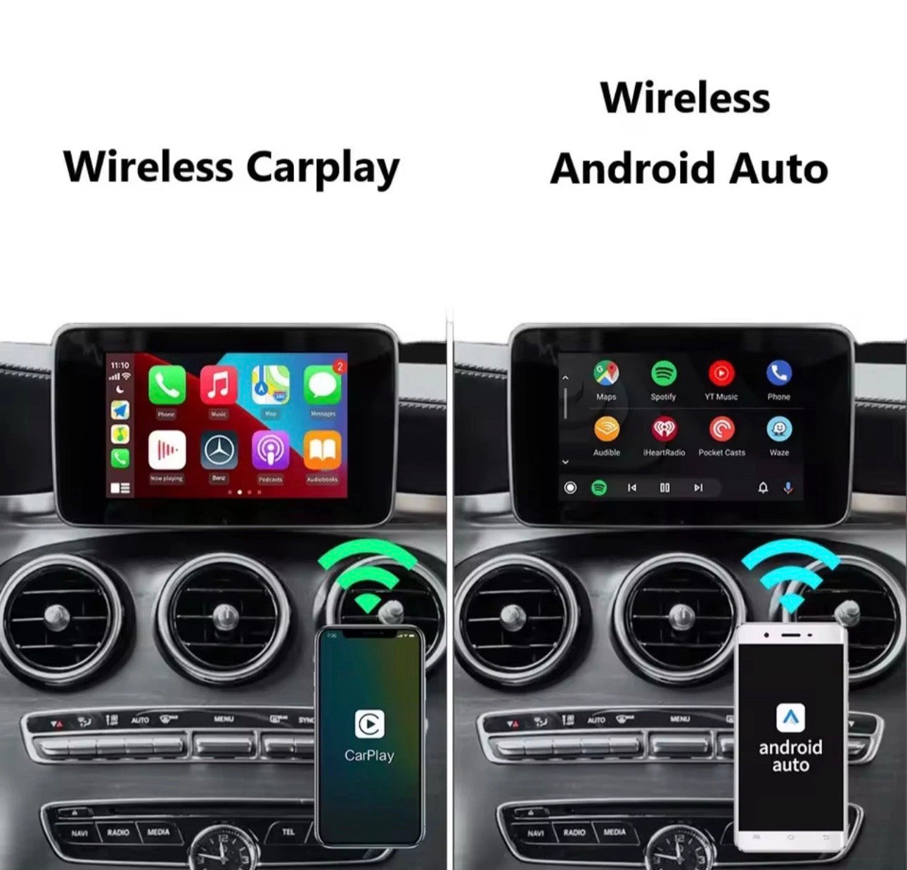 Wireless Apple CarPlay & Android Auto Module for Mercedes-Benz NTG 5.0/5.1 (A, B, C, E, S, CLA, CLS, GLA & GLK)
