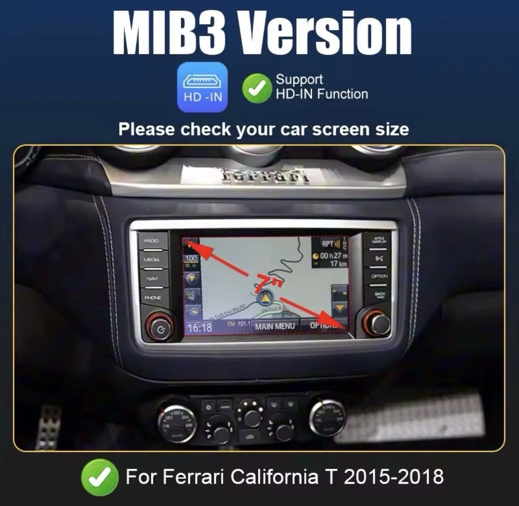 Ferrari California T CarPlay & Android Auto Module (MIB3, 2015–2018)