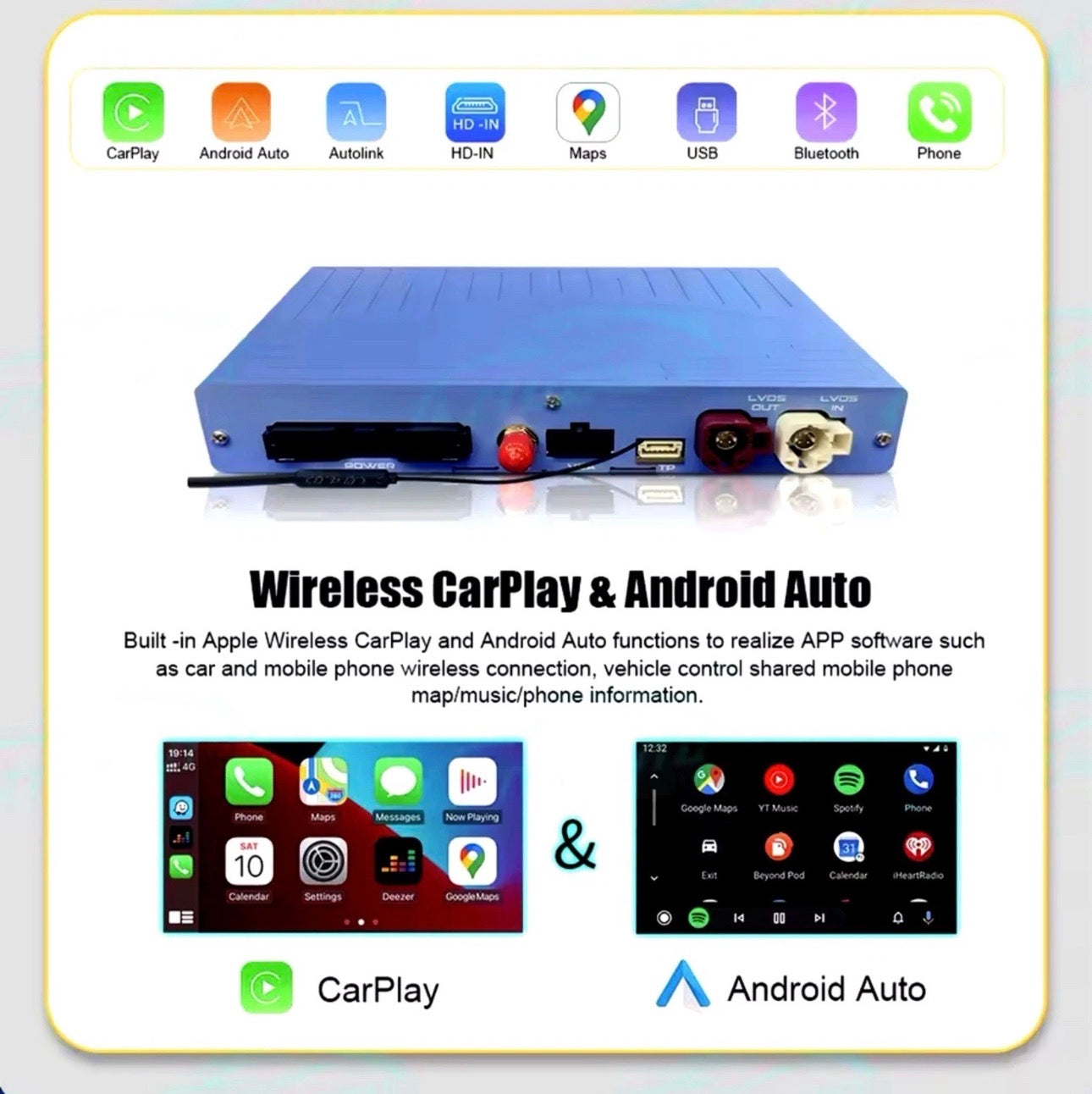 Ferrari California T CarPlay & Android Auto Module (MIB3, 2015–2018)