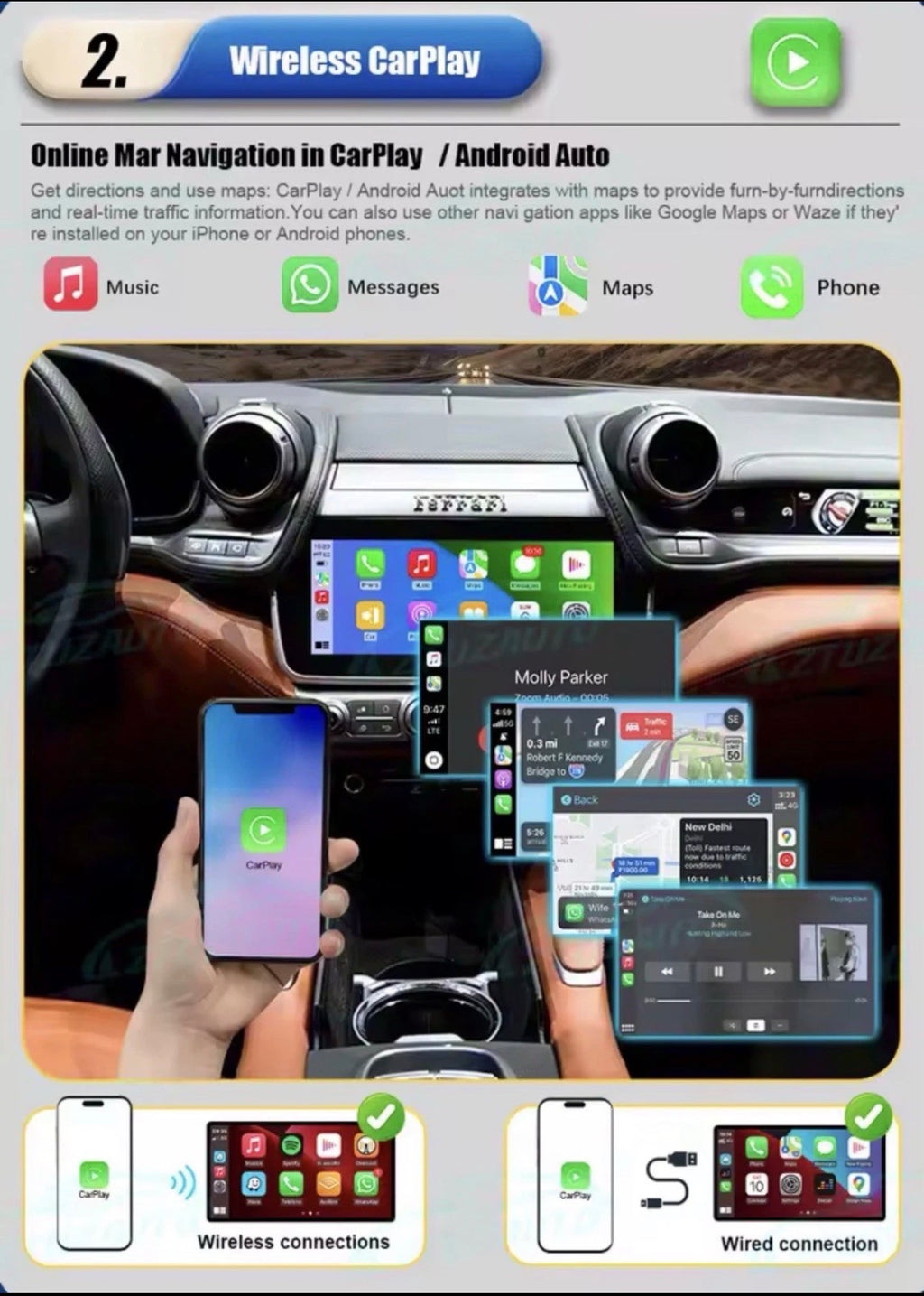Ferrari GTC4Lusso CarPlay & Android Auto Module (MIB3, 2016–2018)