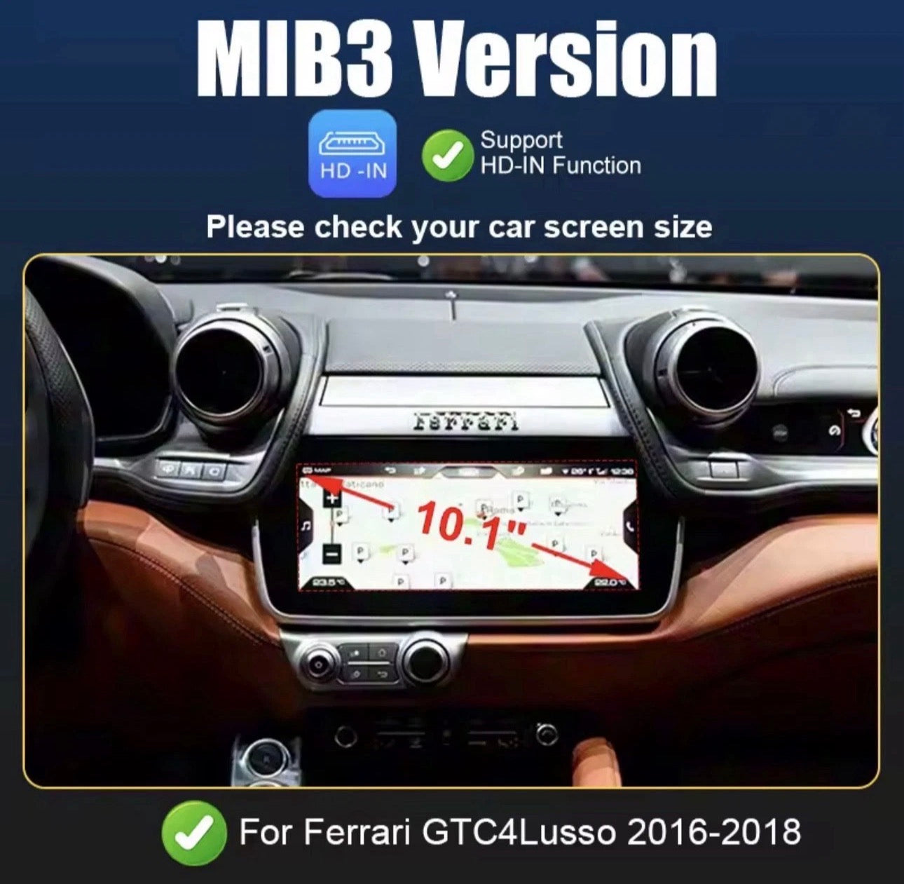 Ferrari GTC4Lusso CarPlay & Android Auto Module (MIB3, 2016–2018)