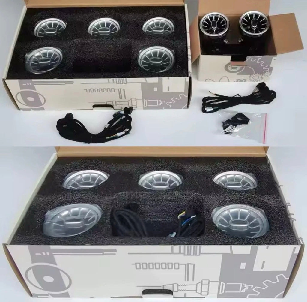 3-Color Ambient Air Vent LED Light Kit for Mercedes C-Class W205 & GLC X253 (2014–2020)