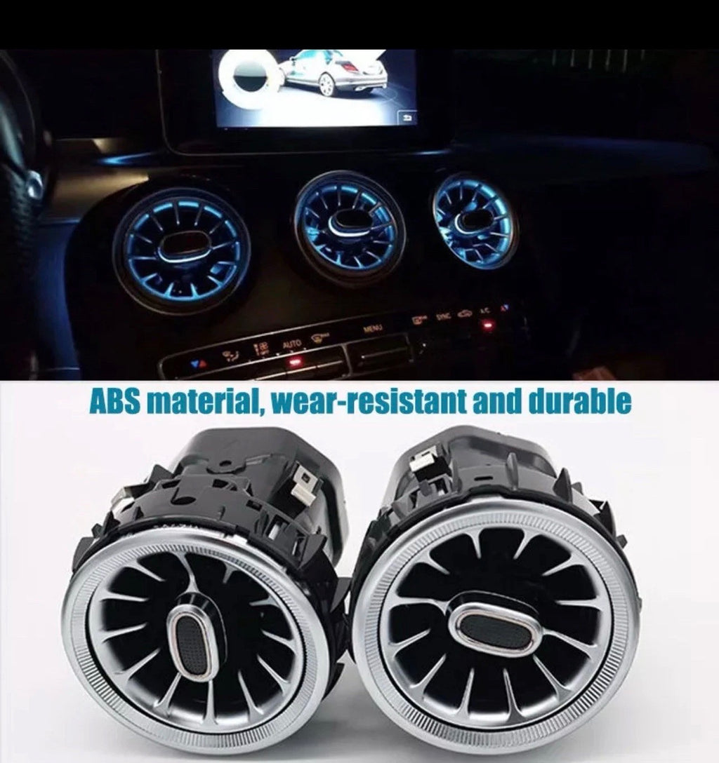 3-Color Ambient Air Vent LED Light Kit for Mercedes C-Class W205 & GLC X253 (2014–2020)