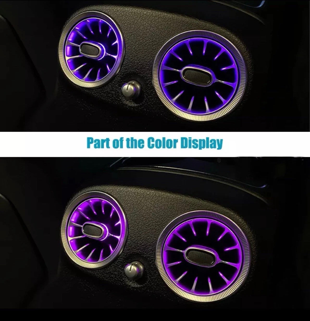 3-Color Ambient Air Vent LED Light Kit for Mercedes C-Class W205 & GLC X253 (2014–2020)